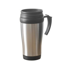 Stainless Steel Vacuum Glass Insulated Glass Coffee Cups (With Lid & Handle / 1 Pc)